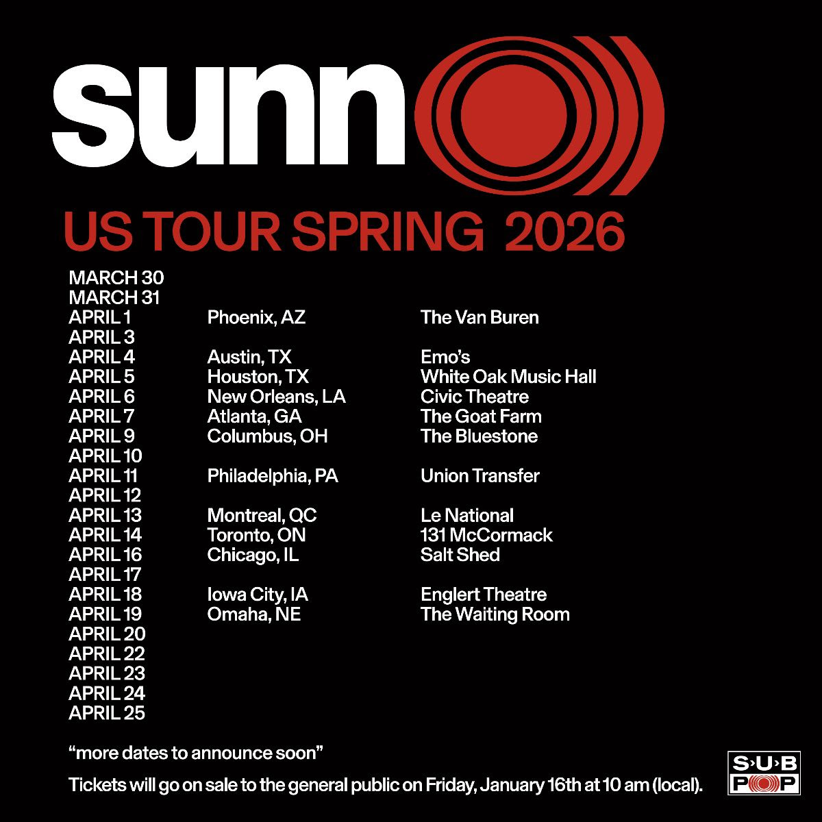 SUNN O))) sera en spectacle à Montréal au mois d'avril 2026